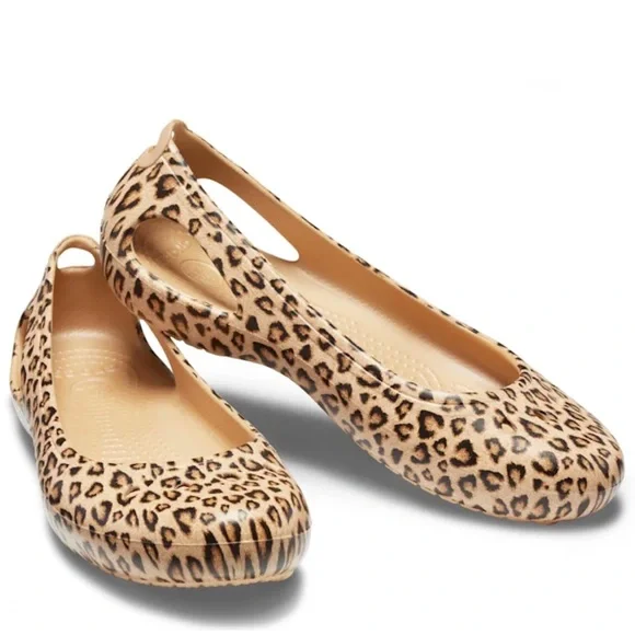 Ballet Flats Crocs Leopard Print Kadee CROCS Kadee Leopard Slip On